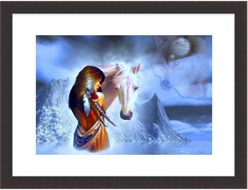 North American Indian Mystic Indian Framed Print